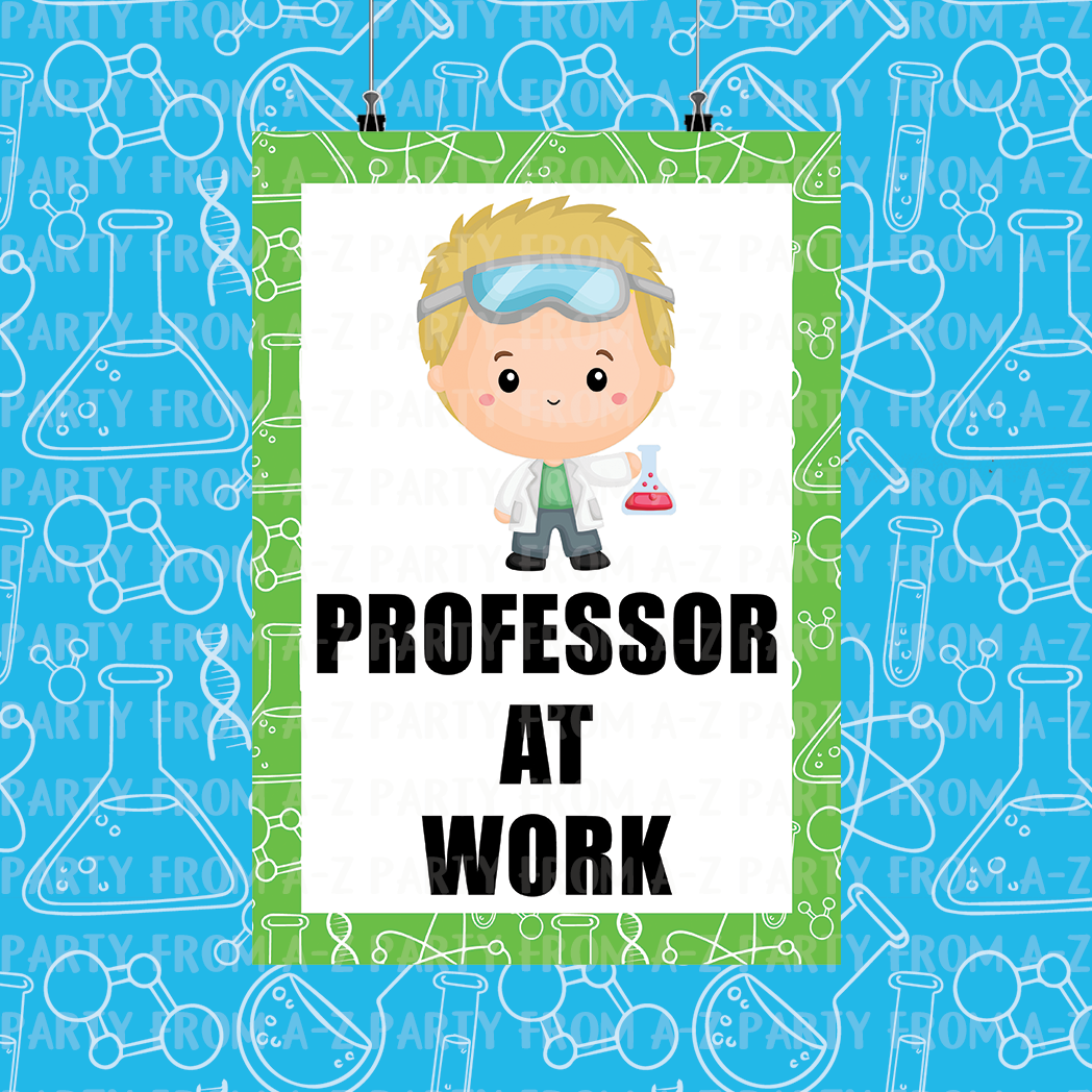 12 x A4 Science Themed Signs