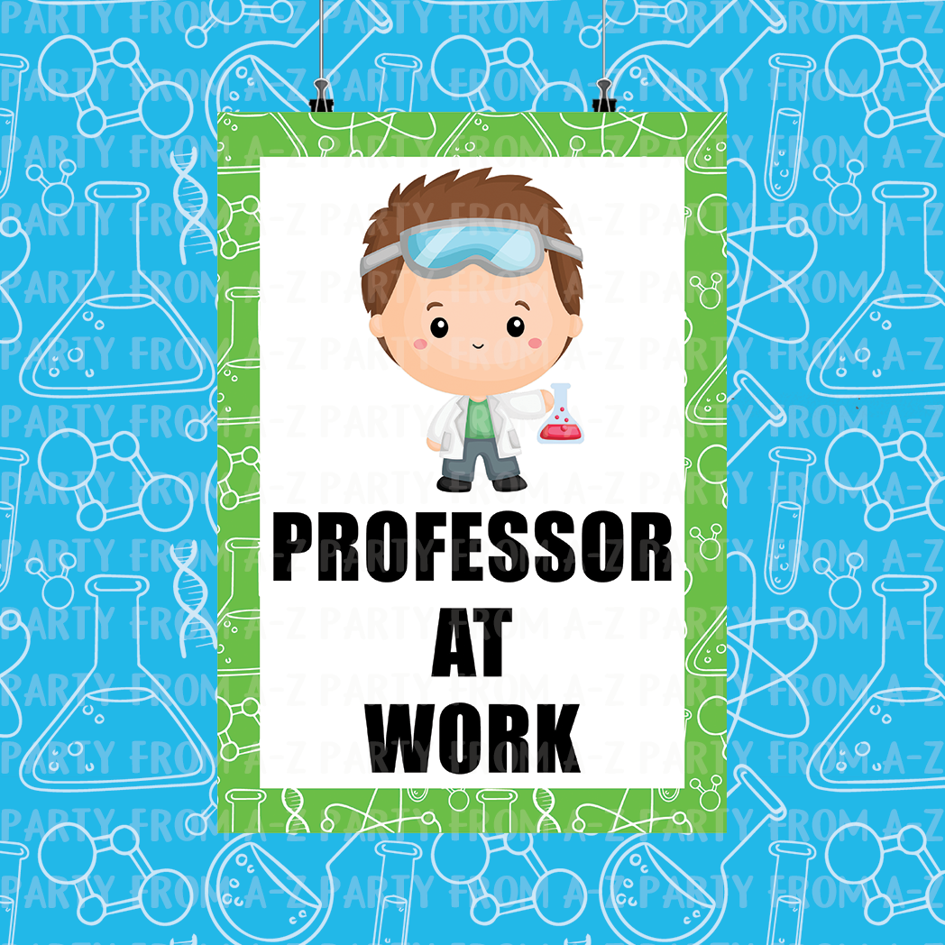 12 x A4 Science Themed Signs