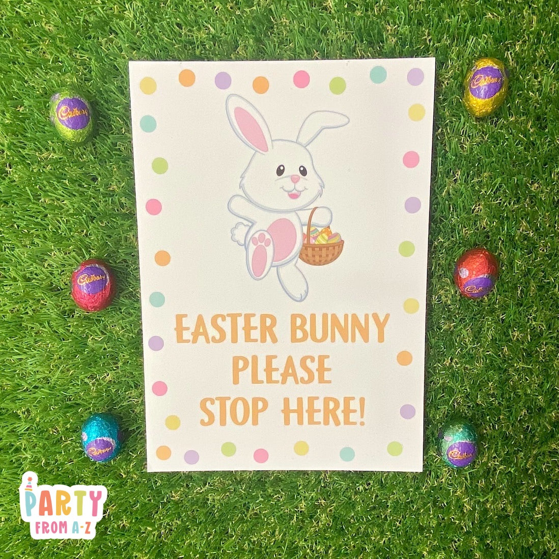 Digital Easter Bunny Sign