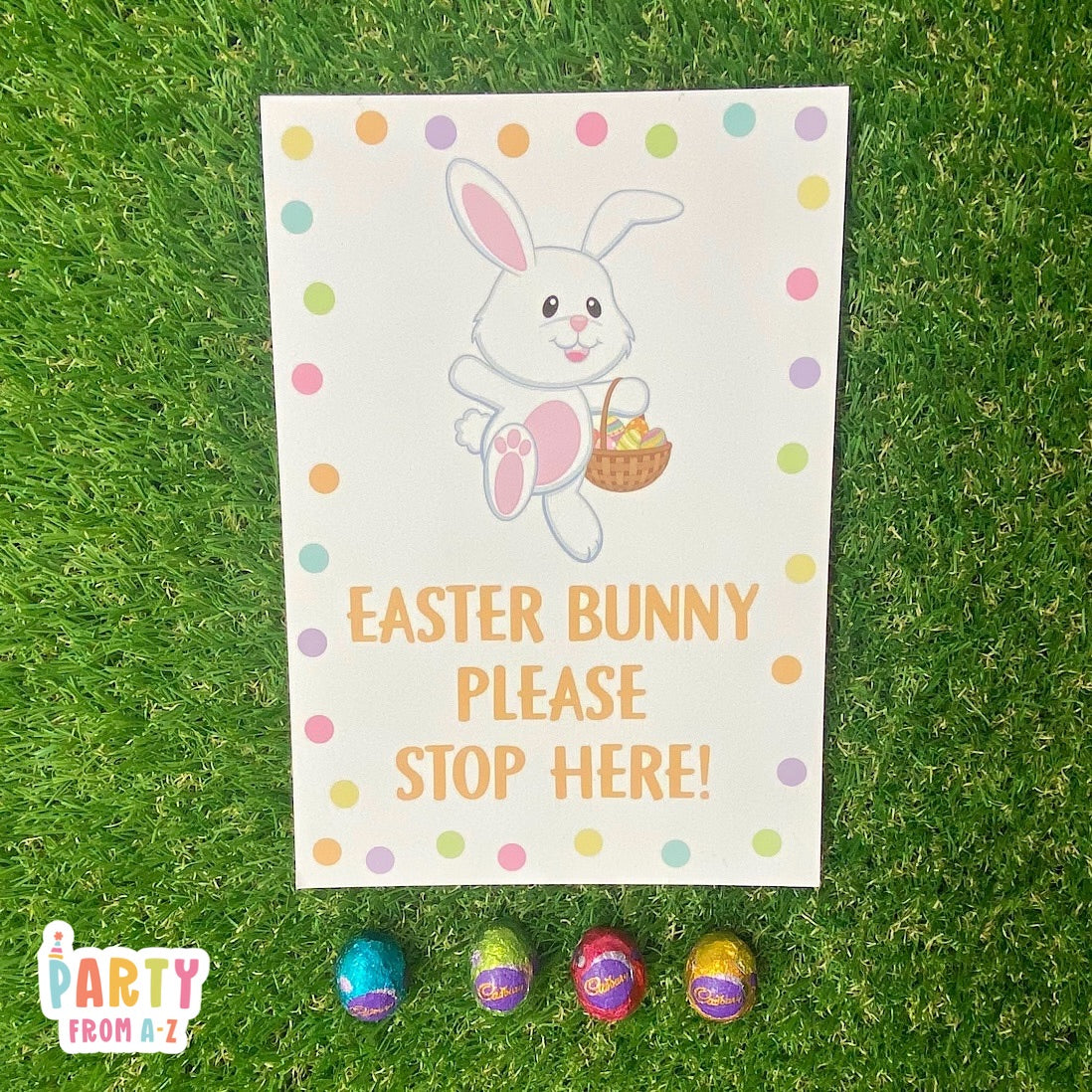 Digital Easter Bunny Sign