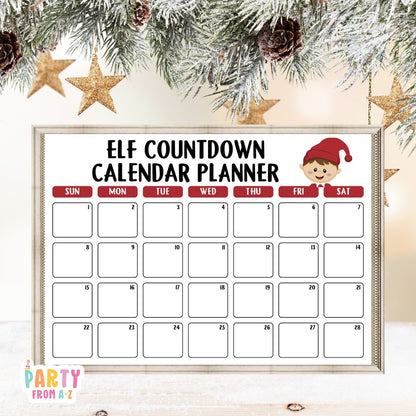 2024 Christmas BOY OR GIRL Elf Planning Calendar PRINTED