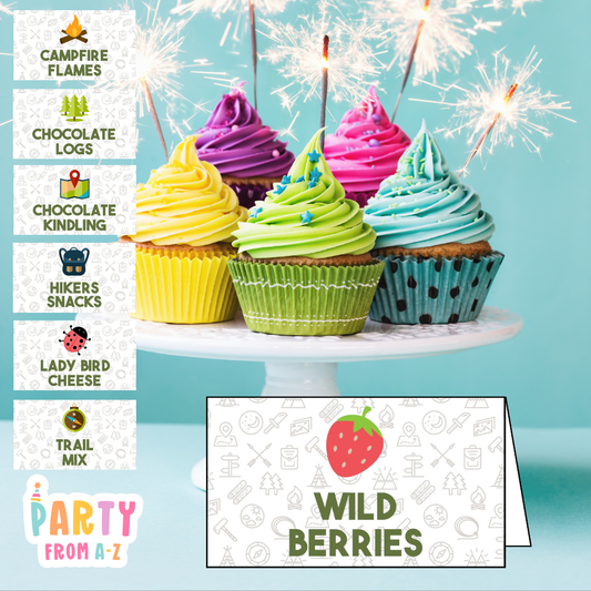 Personalised Birthday Party Candy & Lolly Food Cards | Party Decor ADVENTURE DIGITAL Canva