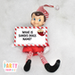 Christmas BOY Elf Joke Cards Elf Prop Elf Antics