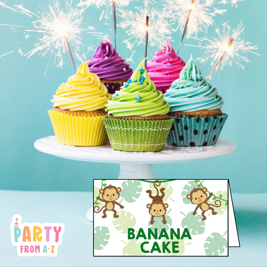Personalised Birthday Party Candy & Lolly Food Cards | Party Decor CHEEKY MONKEY DIGITAL Canva