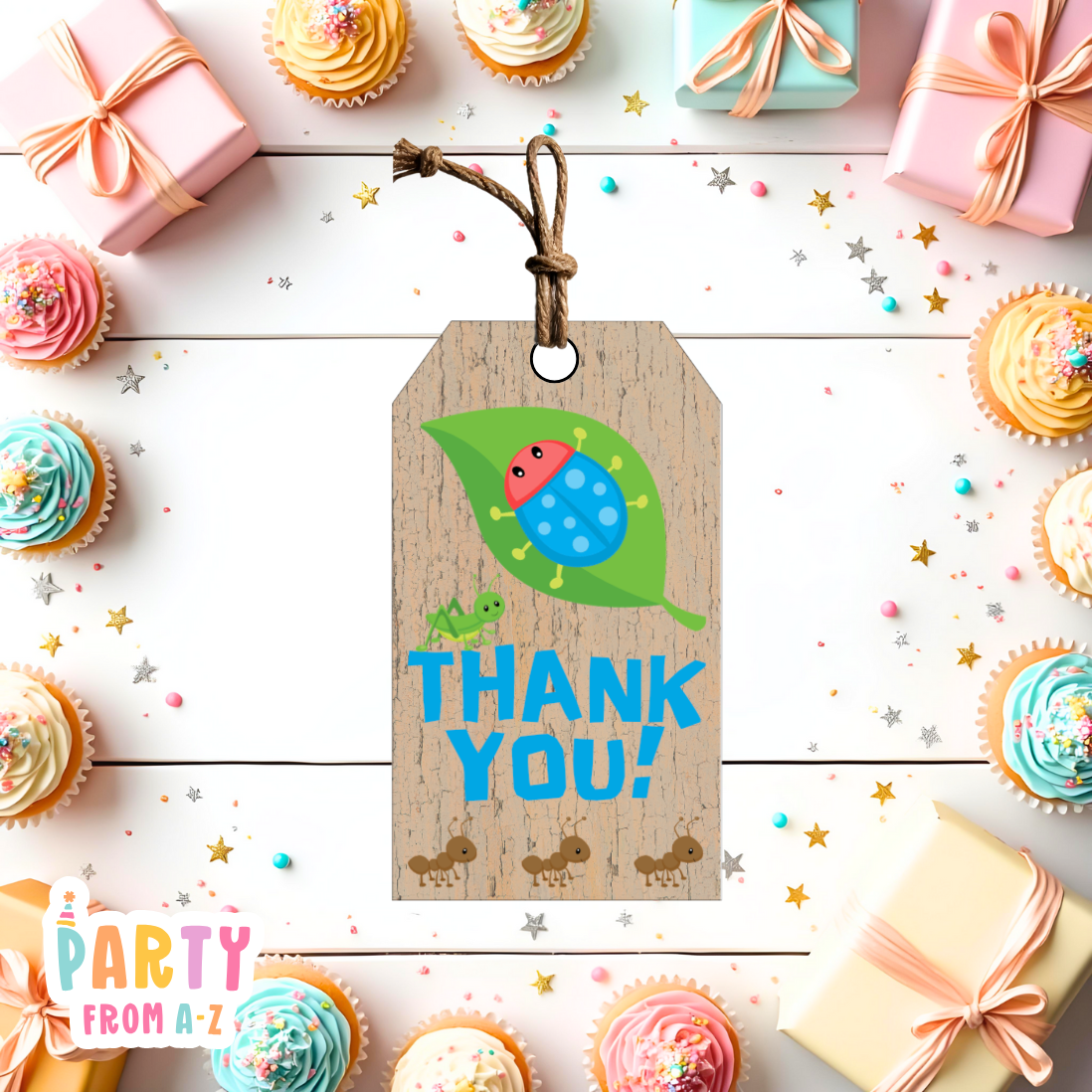 Bug/Insects Boy Thank You Tags | Digital Ready to Print