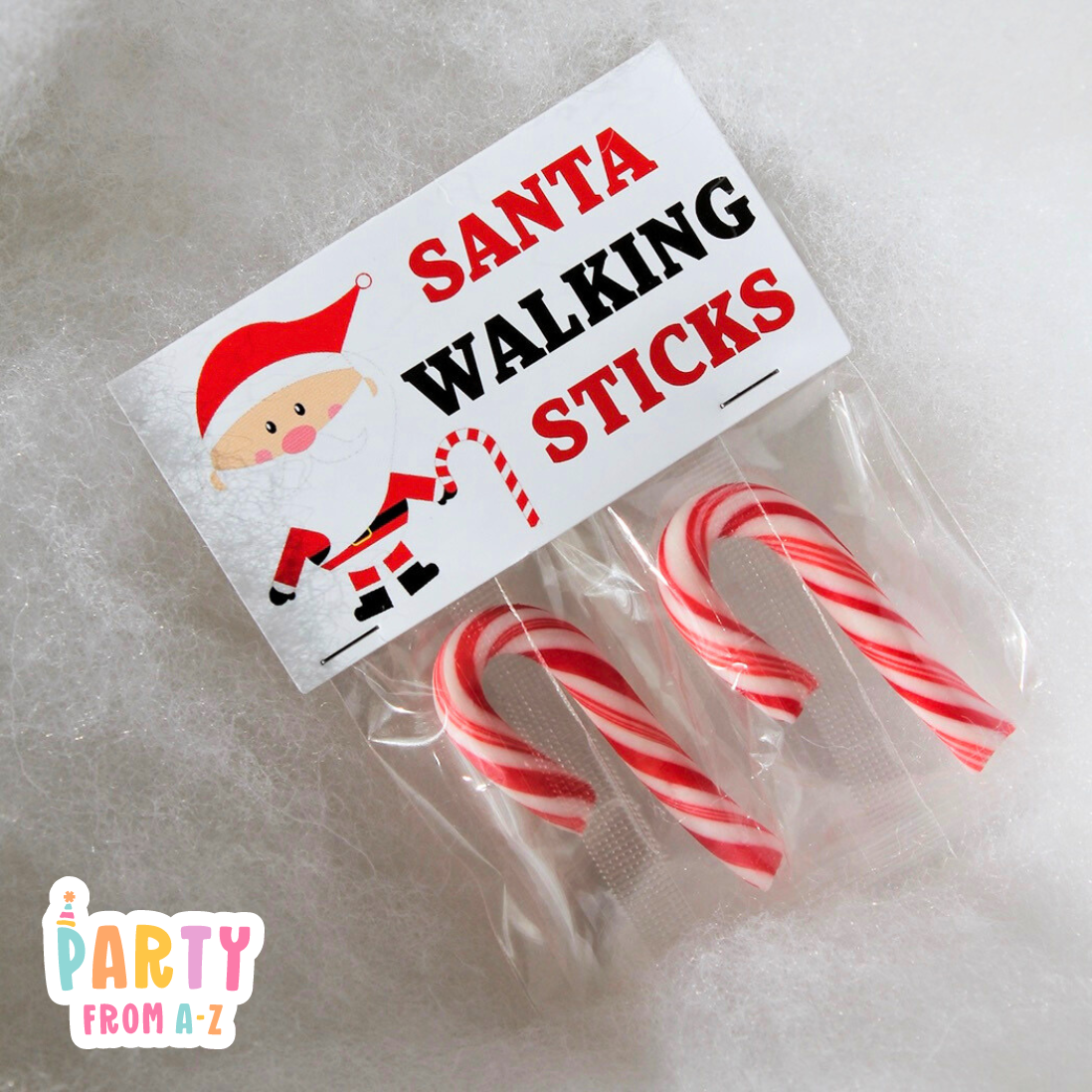 Christmas Santa Walking Sticks Class Gift with Bag and Topper