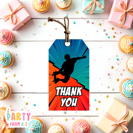 Skatepark Thank You Tags | Digital Ready to Print