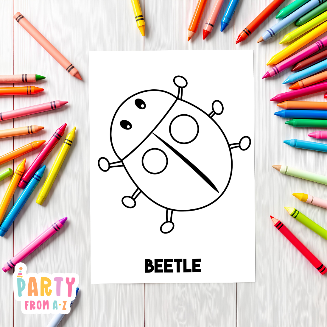 BUG-OUTDOOR-INSECT- Mini Colouring Pages | Printed (8 Colouring Cards)