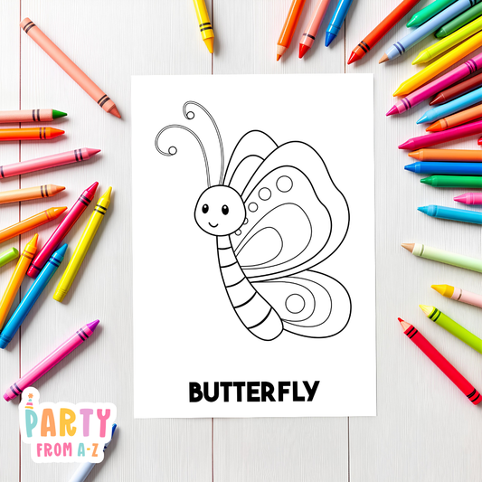 BUG-OUTDOOR-INSECT- Mini Colouring Pages | Digital Ready to Print (8 Colouring Cards)