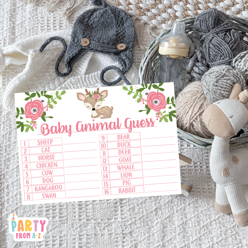 Baby Shower Animal Guess Game