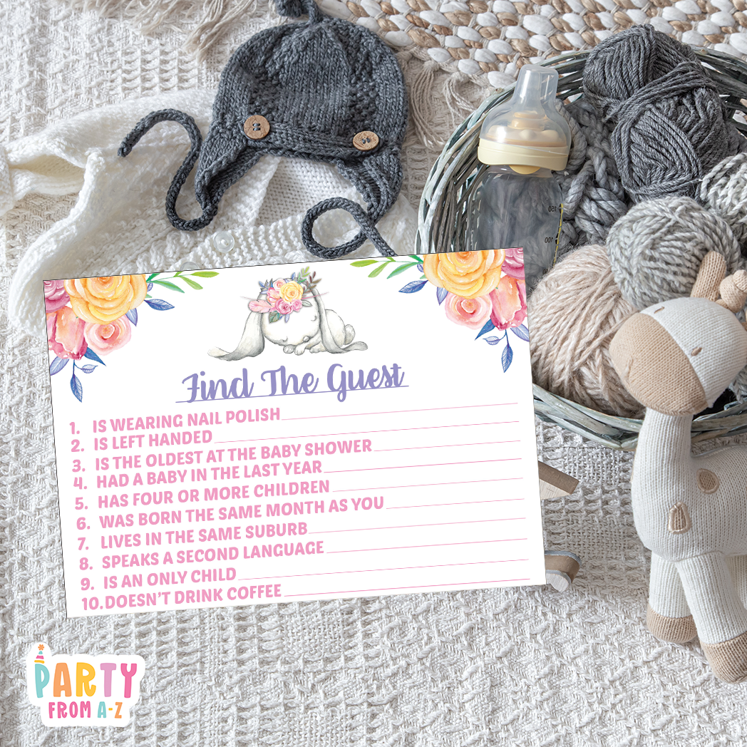 Baby Shower Find The Guest Game