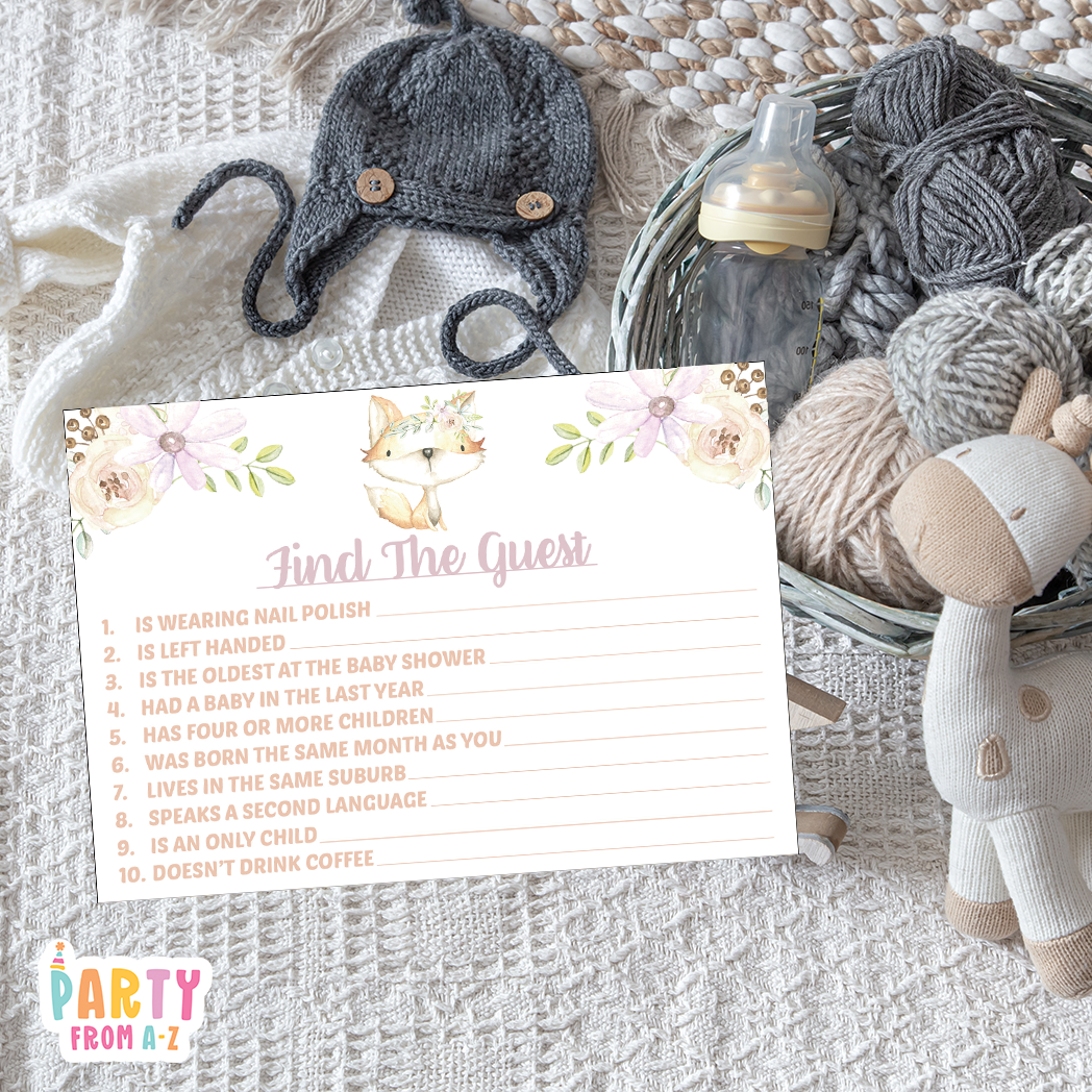 Baby Shower Find The Guest Game