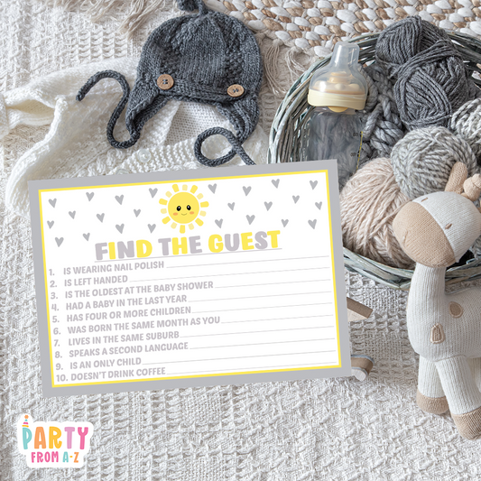 Baby Shower Find The Guest Game