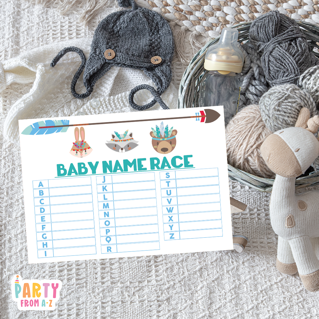 Baby Shower Baby Name Race Game