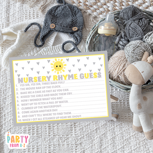 Baby Shower Nursery Rhyme Guess