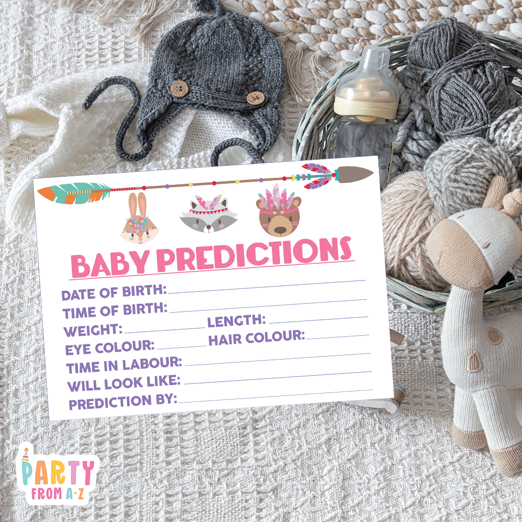 Baby Shower Baby Prediction Cards