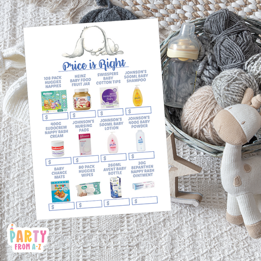 Baby Shower Price Is Right Game