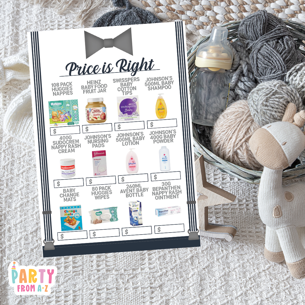 Baby Shower Price Is Right Game