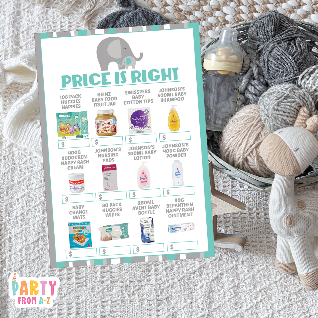 Baby Shower Price Is Right Game