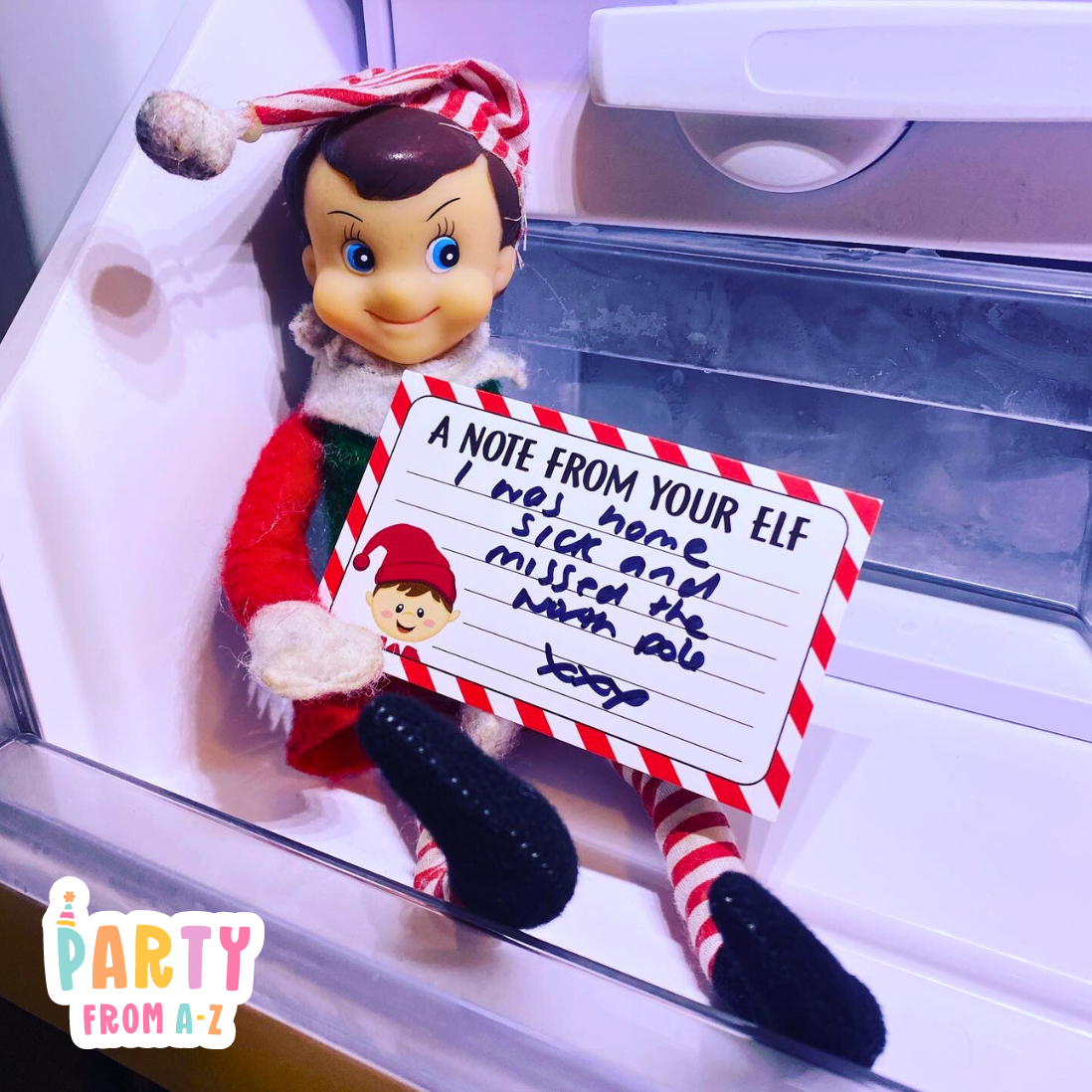 Christmas BOY Elf Blank Note Cards Elf Prop Elf Antics