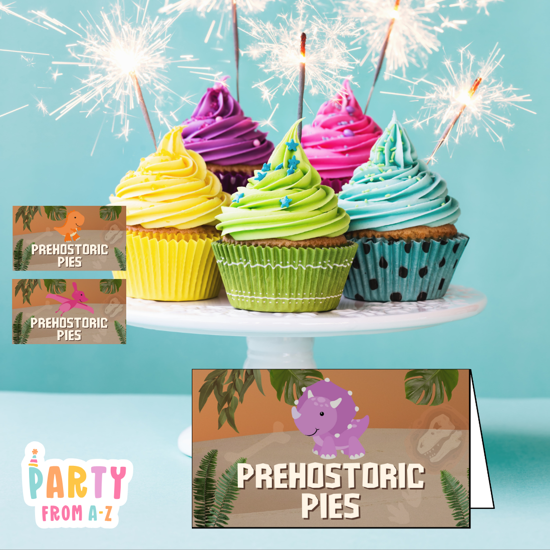 Personalised Kids Food/Name Place Cards Printed or Edit in Canva Girly Theme