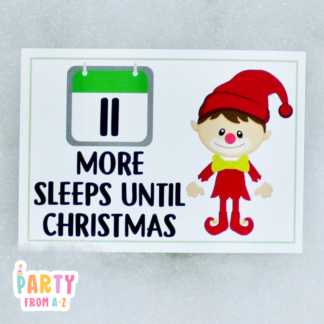 Christmas BOY Elf Advent Countdown Calendar Prop Elf Antics