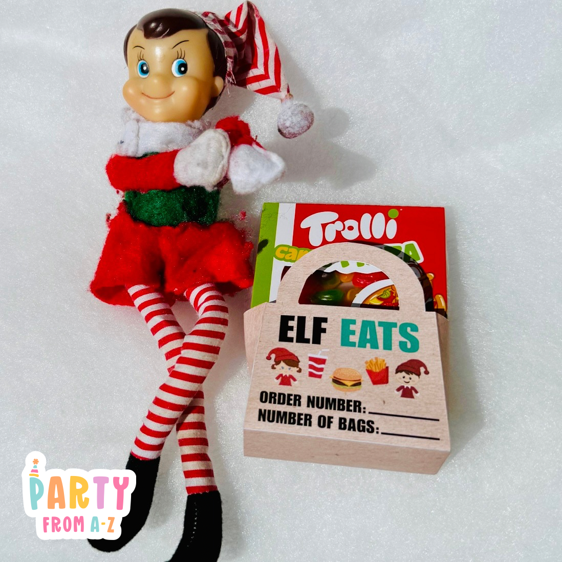 Christmas Elf Uber Eats Bag Prop DIGITAL PDF Instant DOWNLOAD