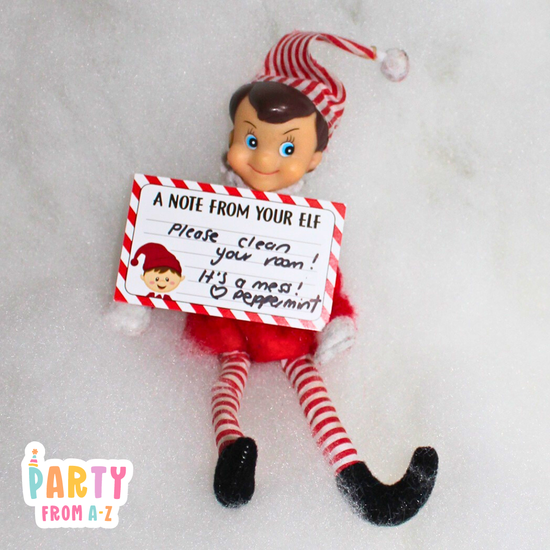 DIGITAL Christmas BOY Elf Blank Notes Elf Prop Elf Antics PDF