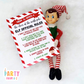 DIGITAL Christmas BOY Elf Rule Cards Elf Prop Elf Antics PDF