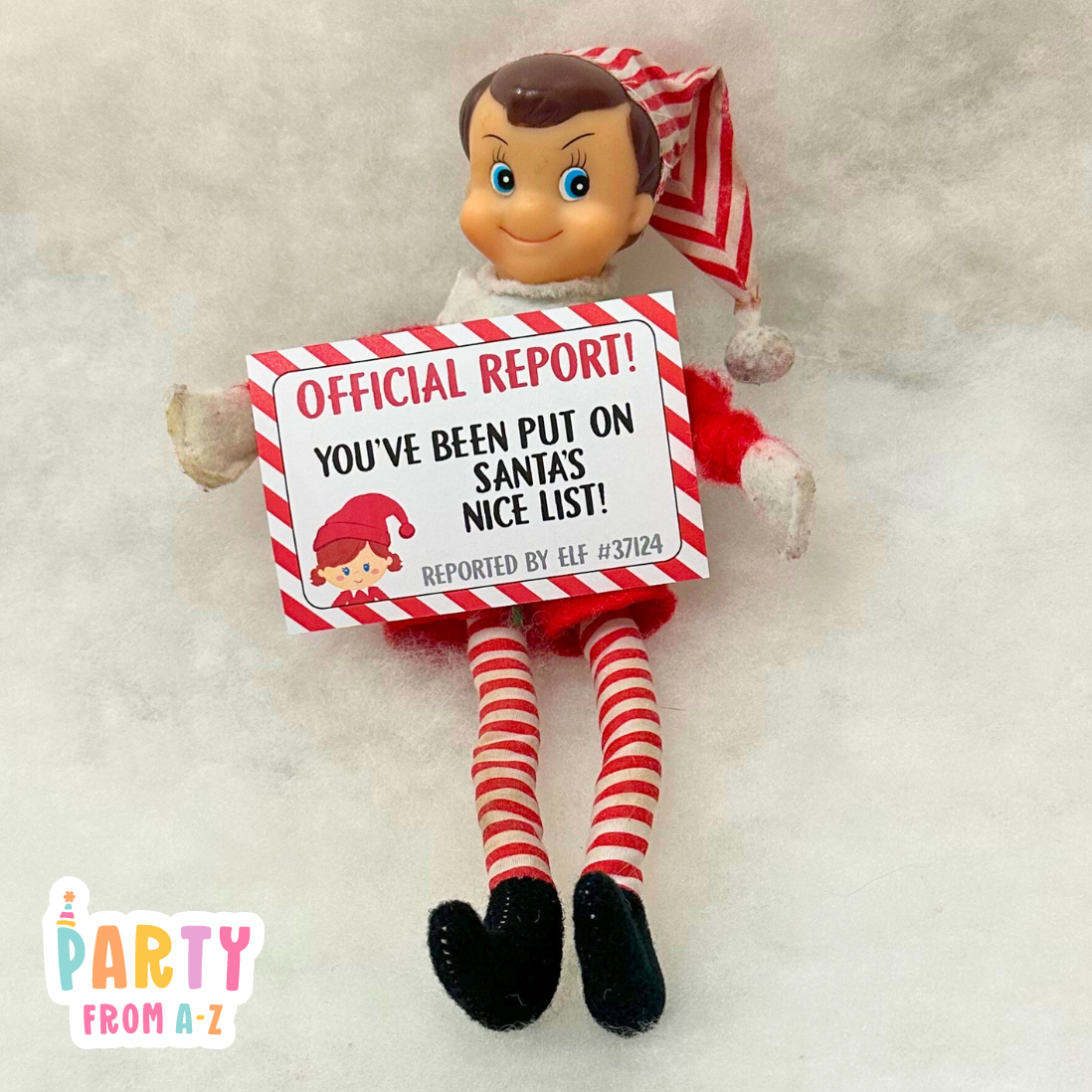 Christmas GIRL Elf Official Warnings/Report Cards Elf Prop Elf Antics