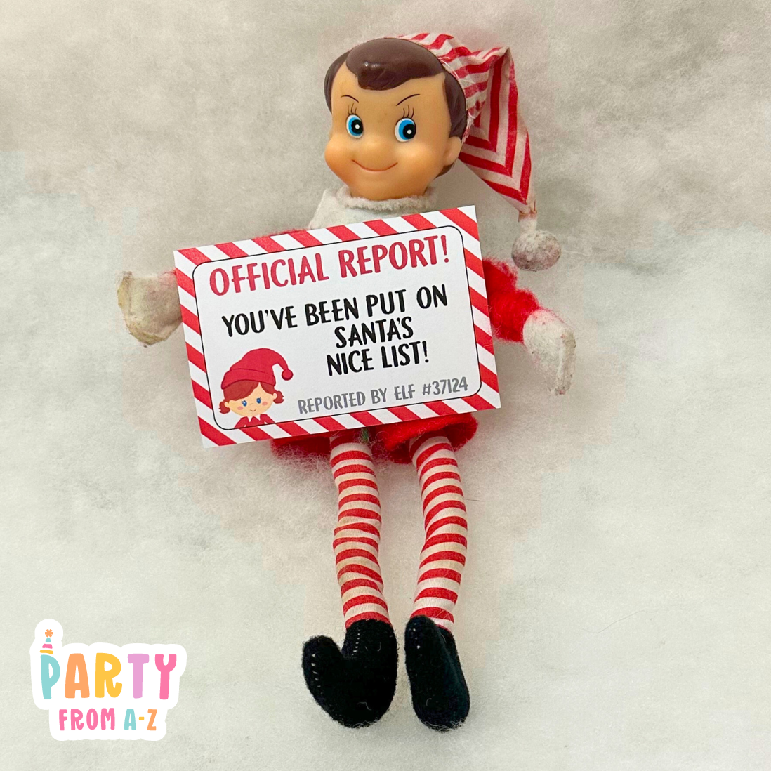 Christmas GIRL Elf Official Warnings/Report Cards Elf Prop Elf Antics PDF DIGITAL