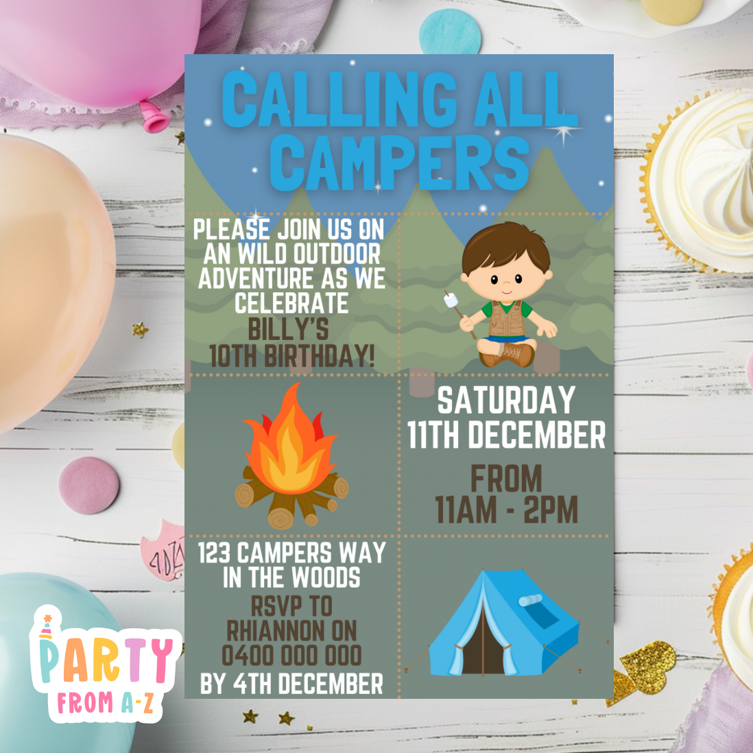 Kids Birthday Party Invites Boys