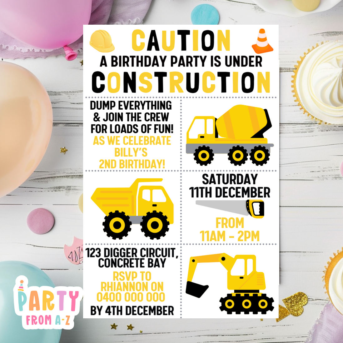 Kids Birthday Party Invites Boys