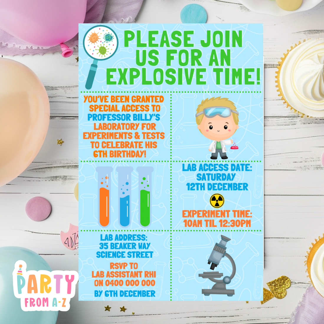 Kids Birthday Party Invites Boys Printed & Digital Canva