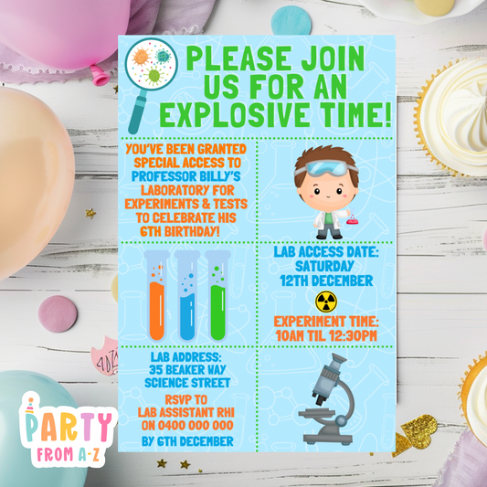 Kids Birthday Party Invites Boys Printed & Digital Canva