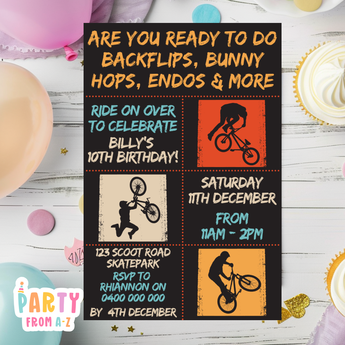 Kids Birthday Party Invites Boys Printed & Digital Canva