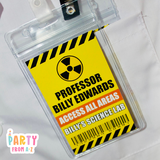 Science Professor/Lab Assistant ID Access Badge and Insert