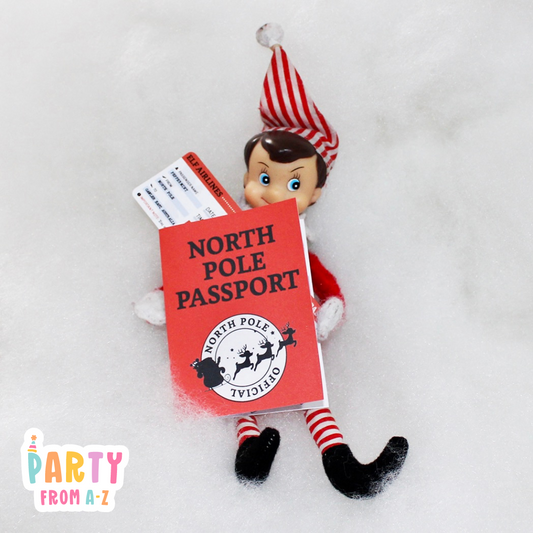 Christmas Elf Personalised Christmas Personalised Elf Passport & Boarding Pass Prop Elf Antics