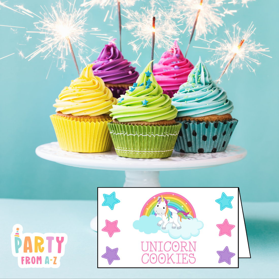 Personalised Kids Food/Name Place Cards Printed or Edit in Canva Girly Theme