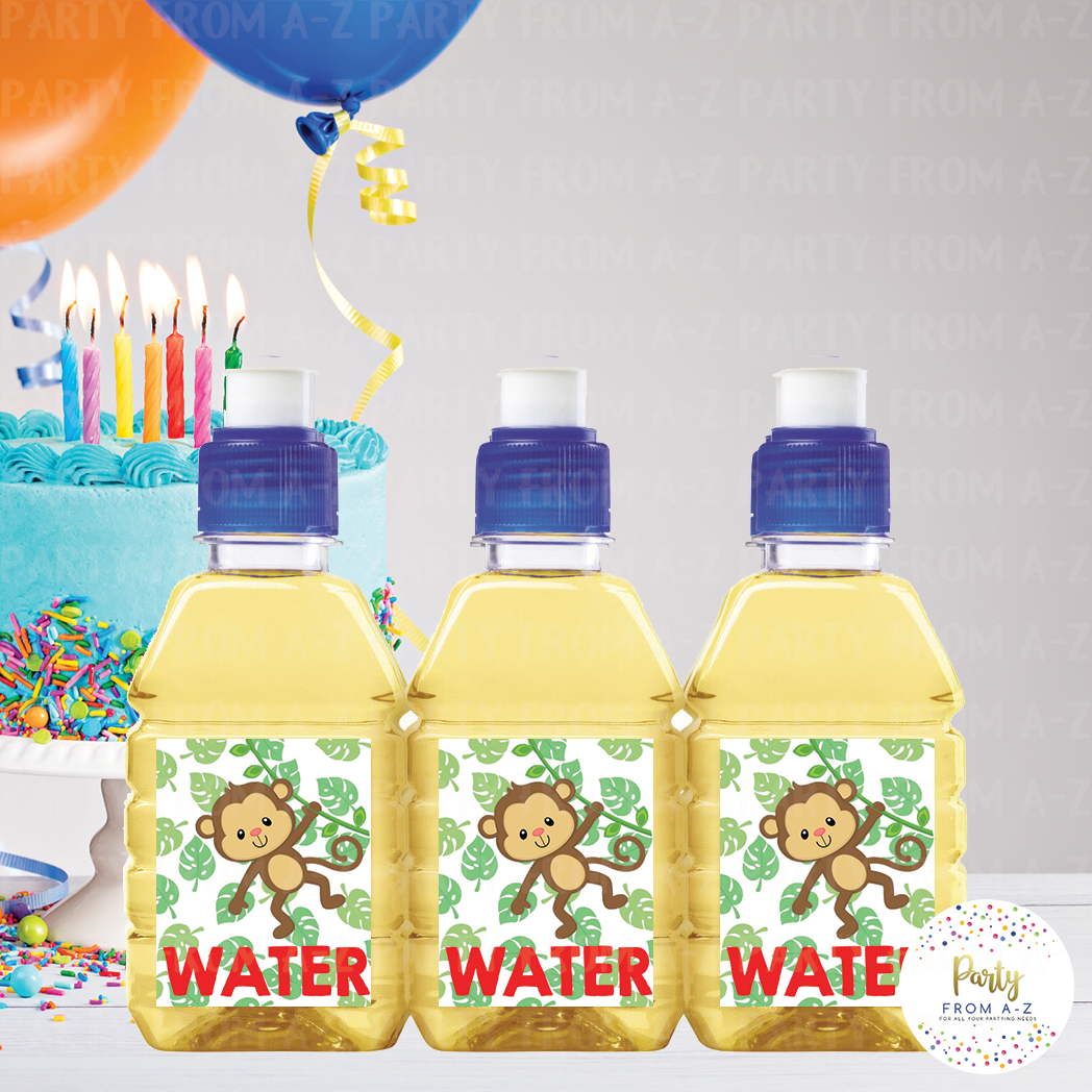 Kids Party Pop Top Water Bottle Labels