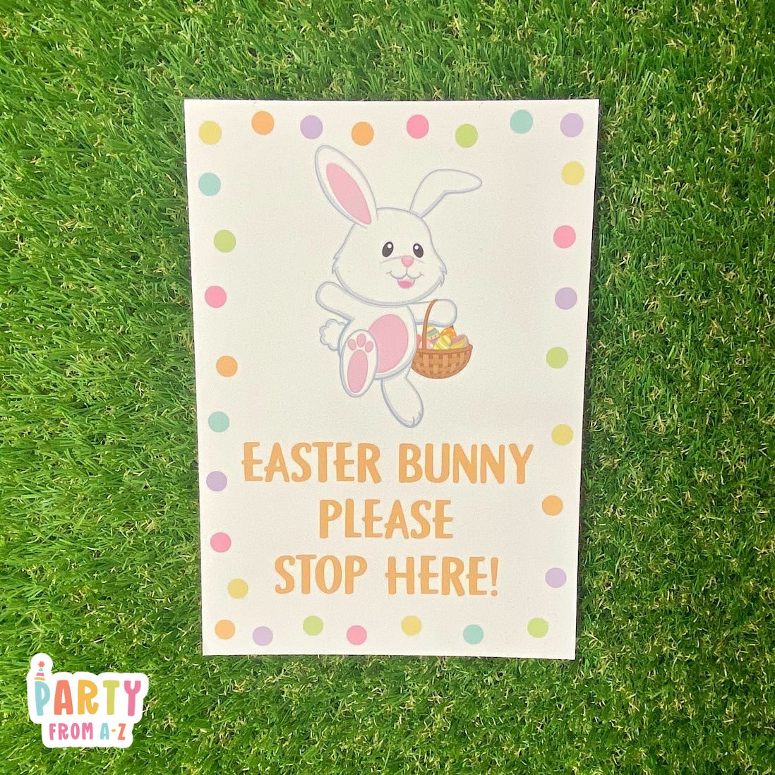 Digital Easter Bunny Sign