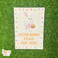 Printed Easter Bunny Sign